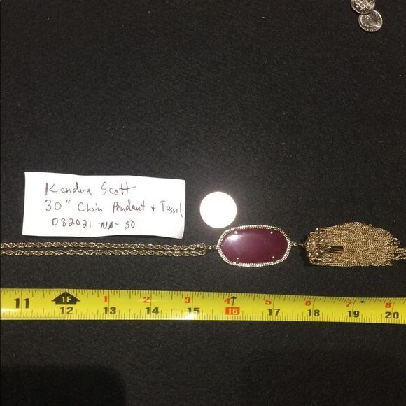 Kendra Scott Gold Vermeil Chain Pendant & Tassel - Picture 10 of 16